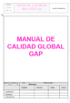 MANUAL DE CALIDAD PARA FINCAS ESTÁNDAR GLOBAL GAP