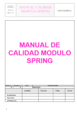 MANUAL DE CALIDAD PARA FINCAS MODULO ADDON SPRING